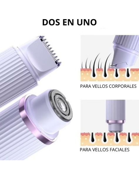 Depiladora portátil con doble cabezal