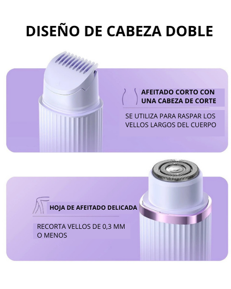 Depiladora portátil con doble cabezal